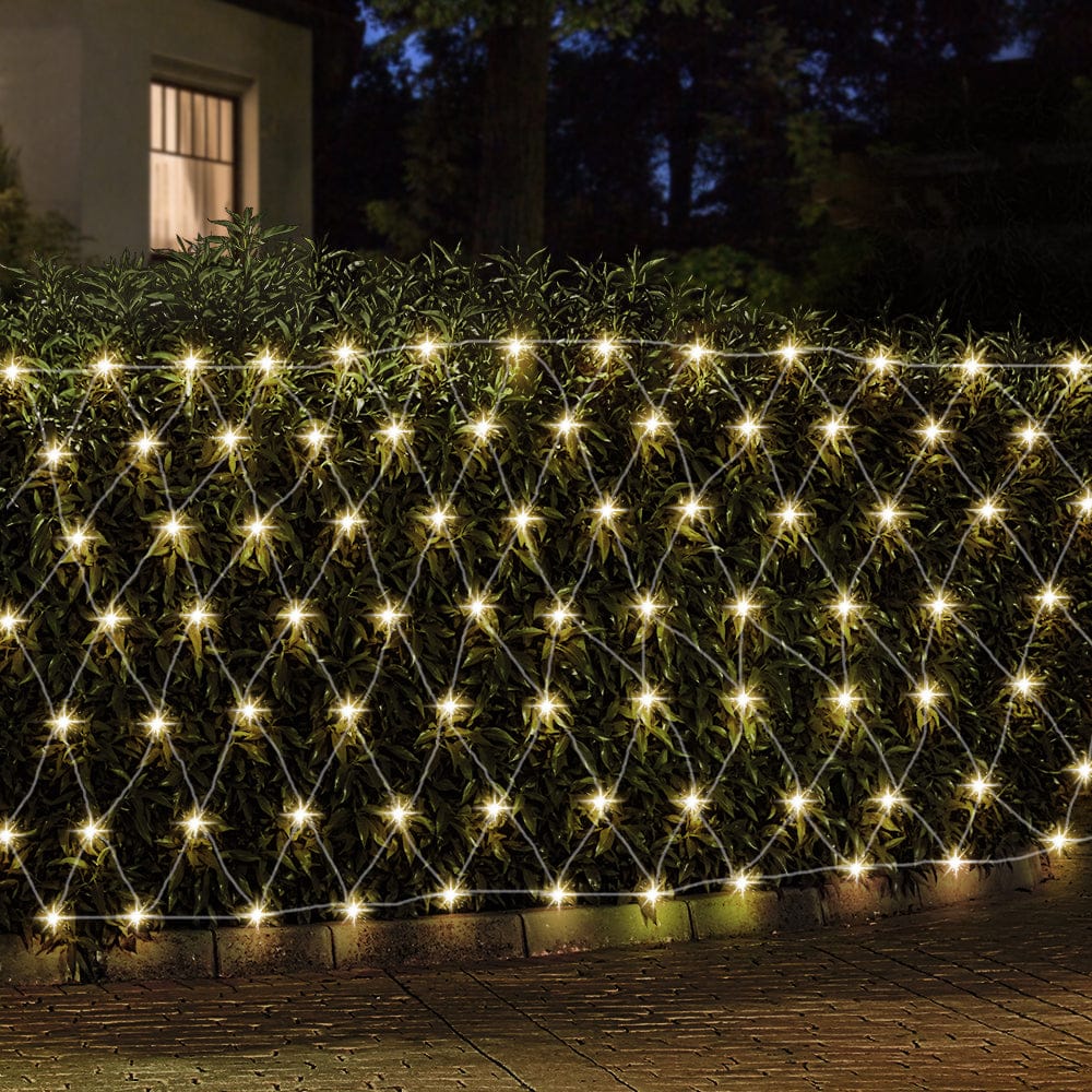 1000 LED Christmas Lights 4mx6m Net String Light Warm White Jingle Jollys - SportZone.co.nz