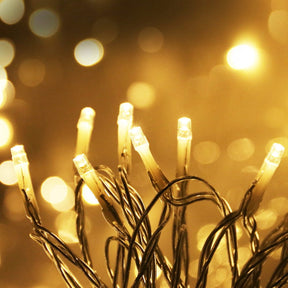 100M Christmas Lights String Fairy Light 500 LED Warm White Jingle Jollys - SportZone.co.nz