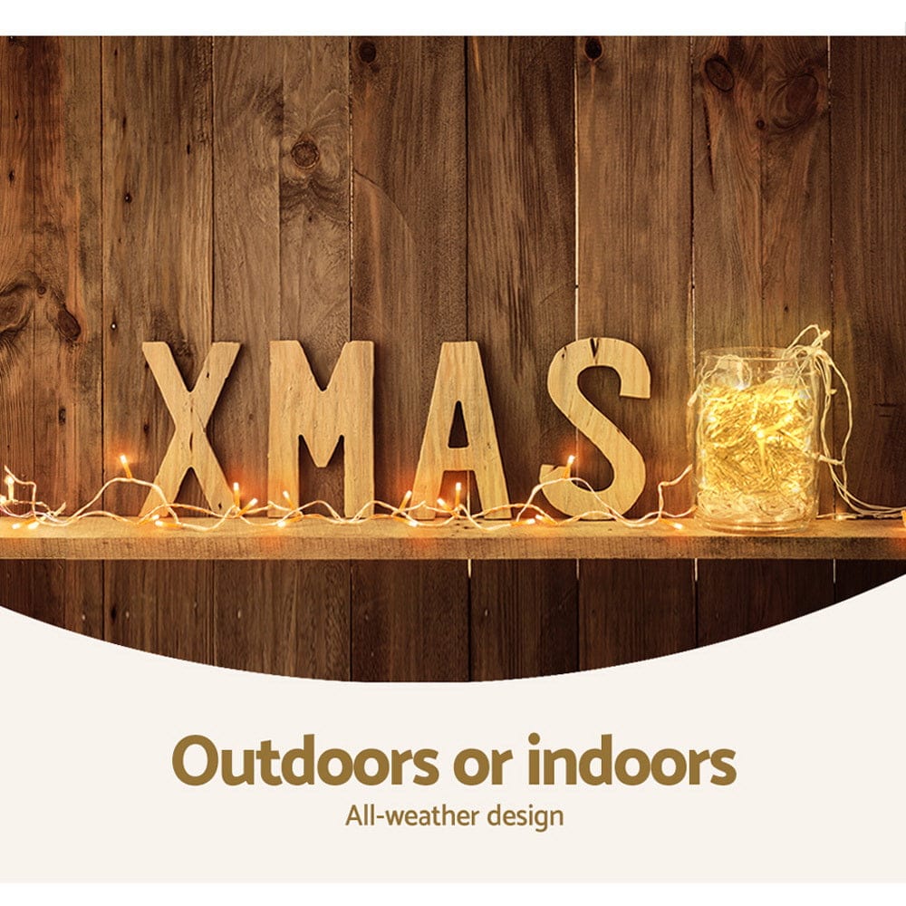 100M Christmas Lights String Fairy Light 500 LED Warm White Jingle Jollys - SportZone.co.nz