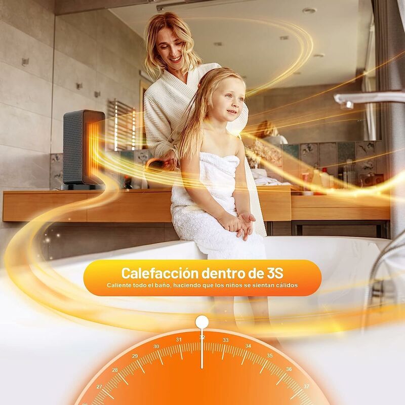 1200W Portable Ceramic Heater – 90° Oscillating Quiet Fan Heater - SportZone.co.nz