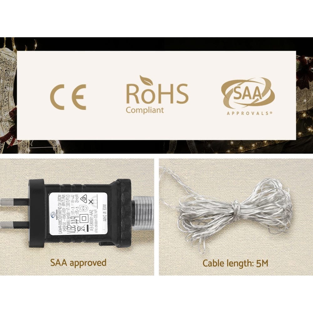 12M Christmas Lights Icicle Light 960 LED Falling Metor Jingle Jollys - SportZone.co.nz