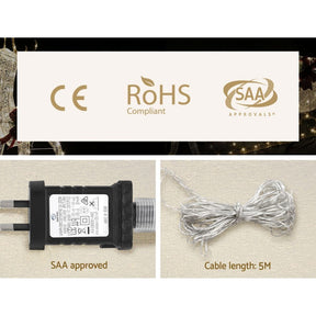 12M Christmas Lights Icicle Light 960 LED Falling Metor Jingle Jollys - SportZone.co.nz