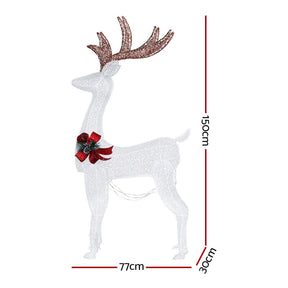 1.5M Christmas Lights Reindeer 100 LED Decorations Jingle Jollys - SportZone.co.nz