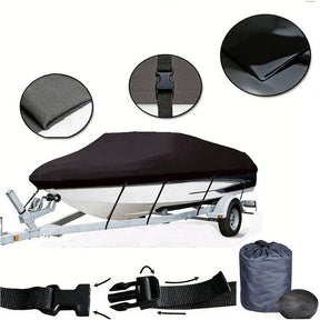 16-18ft Boat Cover Trailerable Marine Grade 600D Black - SportZone.co.nz