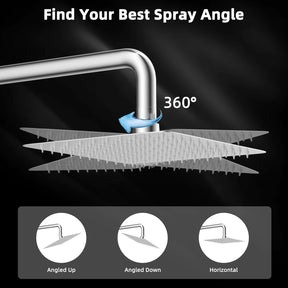 16“ Shower Arm with 10" Rainfall Showerhead - SportZone.co.nz