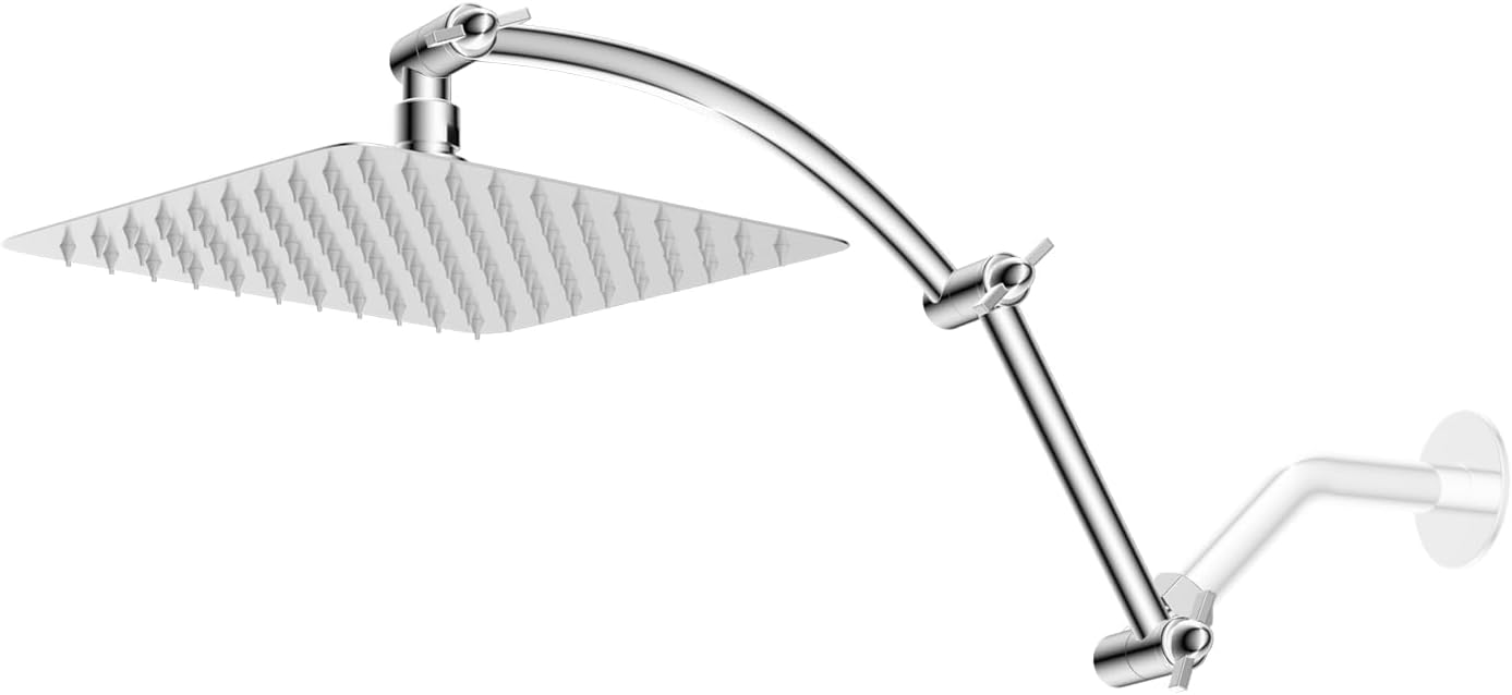 16“ Shower Arm with 10" Rainfall Showerhead - SportZone.co.nz