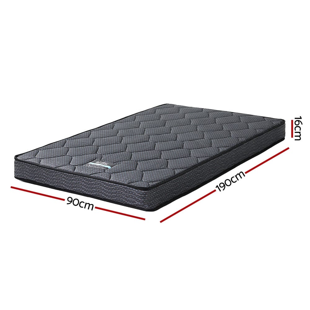 16cm Mattress Giselle Bonnell Spring Single - SportZone.co.nz