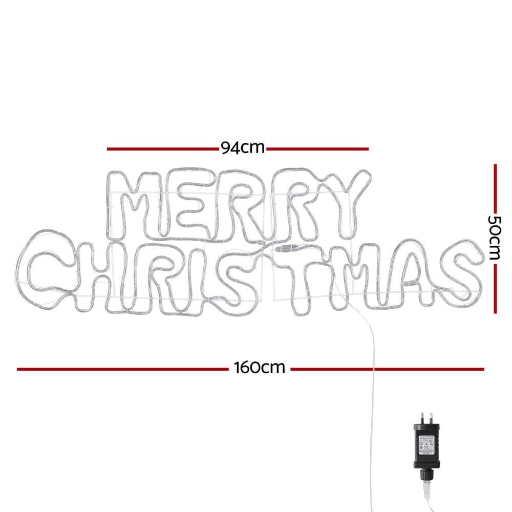 1.6M Christmas Lights Motif 360 LED Rope Light Outdoor Decoration Jingle Jollys - SportZone.co.nz