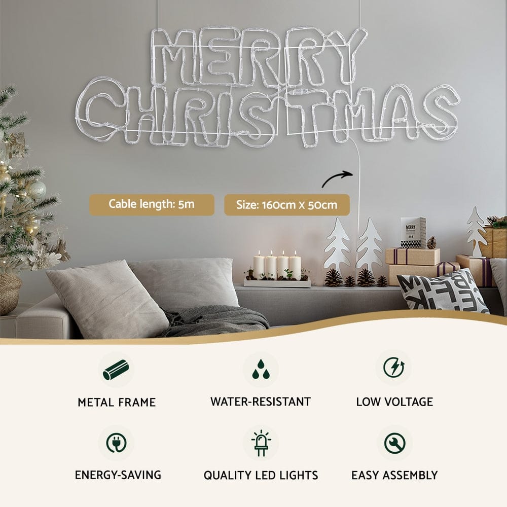 1.6M Christmas Lights Motif 360 LED Rope Light Outdoor Decoration Jingle Jollys - SportZone.co.nz
