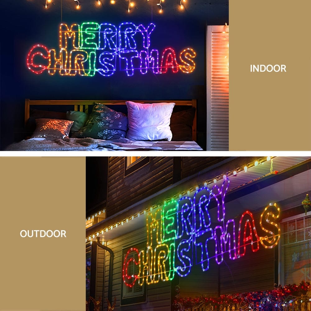 1.6M Christmas Lights Motif 360 LED Rope Light Outdoor Decoration Jingle Jollys - SportZone.co.nz