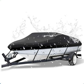 17-19ft Boat Cover Trailerable Marine Grade 600D Black - SportZone.co.nz