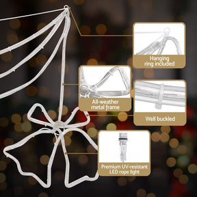 1.8M Christmas Lights 288 LED Bell Motif Light Decorations Jingle Jollys - SportZone.co.nz