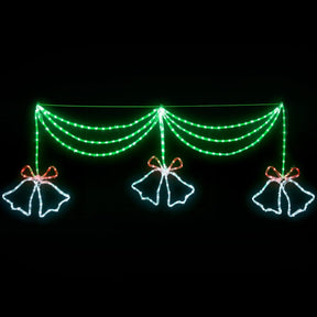 1.8M Christmas Lights 288 LED Bell Motif Light Decorations Jingle Jollys - SportZone.co.nz