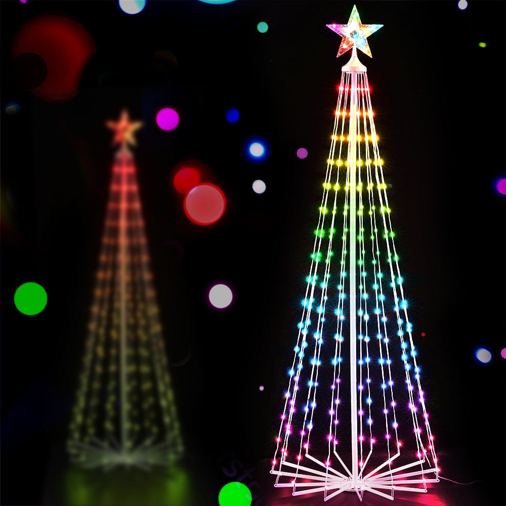 1.8M Christmas Tree 265 LED RGB Fairy Lights Jingle Jollys - SportZone.co.nz