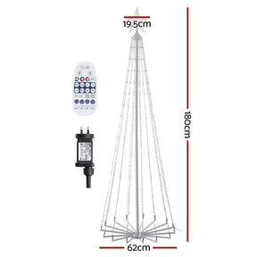 1.8M Christmas Tree 265 LED RGB Fairy Lights Jingle Jollys - SportZone.co.nz