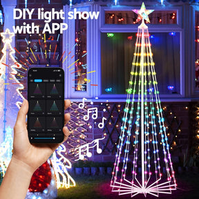 1.8M Christmas Tree 265 LED RGB Fairy Lights Jingle Jollys - SportZone.co.nz
