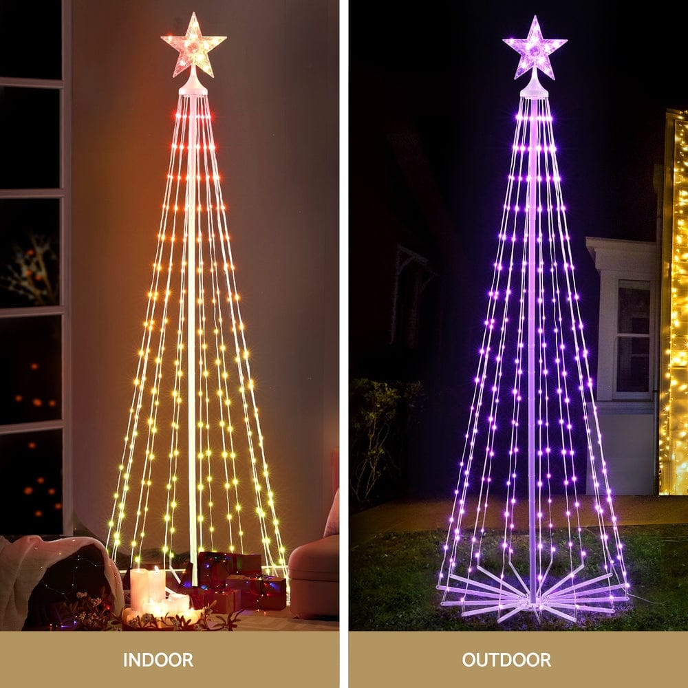 1.8M Christmas Tree 265 LED RGB Fairy Lights Jingle Jollys - SportZone.co.nz