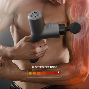 Electric fascia gun with hot and cold therapy, designed for fitness, exercise, and muscle relaxation.