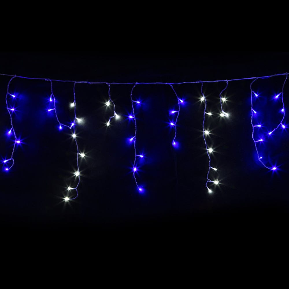 20M Christmas Lights Icicle Light 800 LED Blue White Decor Jingle Jollys - SportZone.co.nz