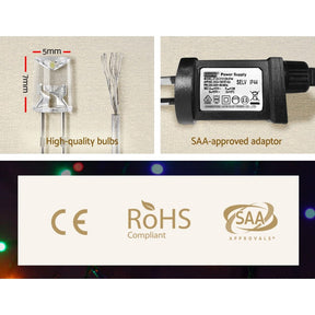 20M Christmas Lights Icicle Light 800 LED Blue White Decor Jingle Jollys - SportZone.co.nz