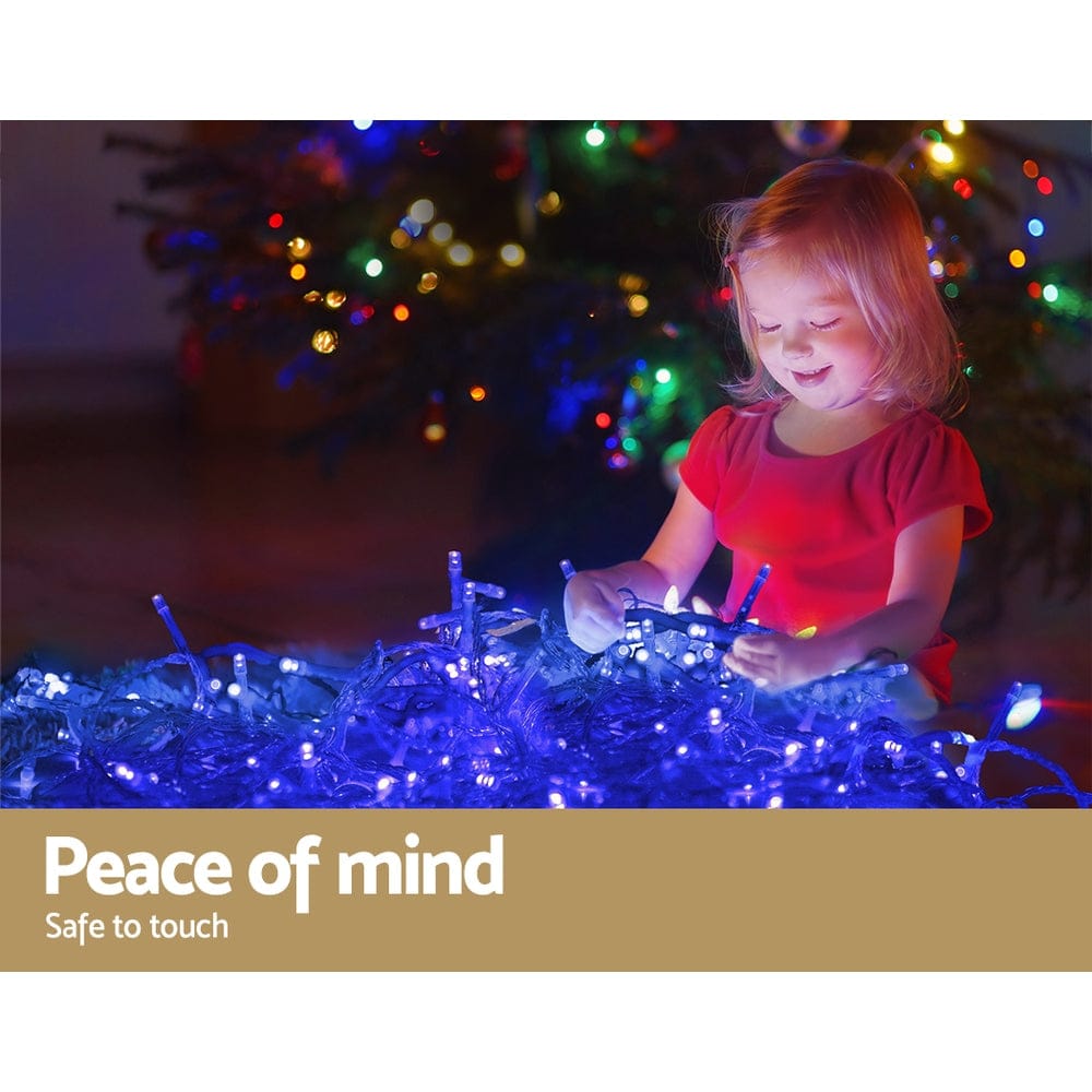20M Christmas Lights Icicle Light 800 LED Blue White Decor Jingle Jollys - SportZone.co.nz