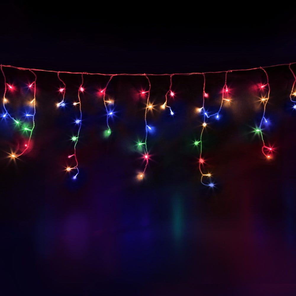 20M Christmas Lights Icicle Light 800 LED Multi-coloured Jingle Jollys - SportZone.co.nz