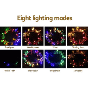20M Christmas Lights Icicle Light 800 LED Multi-coloured Jingle Jollys - SportZone.co.nz