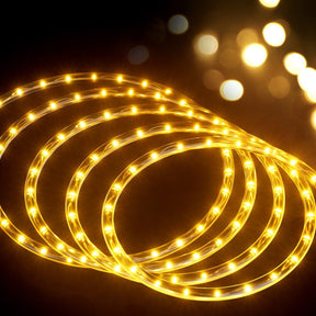 20M Christmas Lights String Rope Light Decorations 600 LED Warm Jingle Jollys - SportZone.co.nz