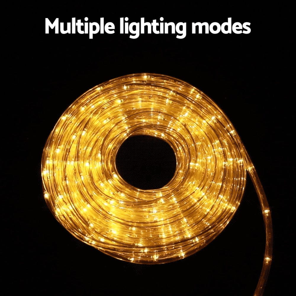 20M Christmas Lights String Rope Light Decorations 600 LED Warm Jingle Jollys - SportZone.co.nz