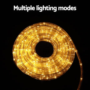 20M Christmas Lights String Rope Light Decorations 600 LED Warm Jingle Jollys - SportZone.co.nz