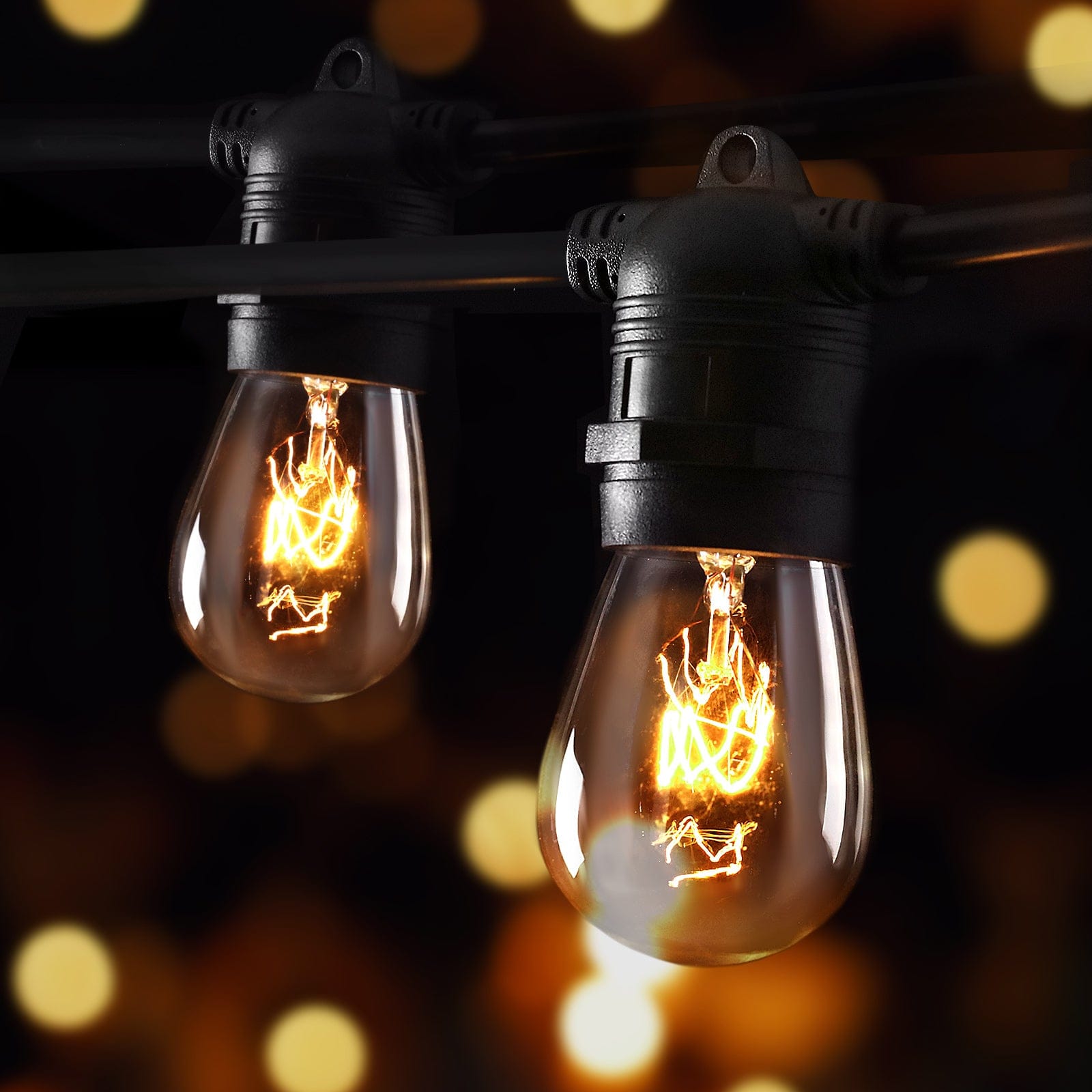 20m LED Festoon String Lights Outdoor Christmas Wedding Waterproof Garden Decor - SportZone.co.nz