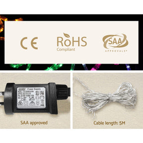 2.1M Christmas Lights 631 LED Train Motif Light Decorations Jingle Jollys - SportZone.co.nz