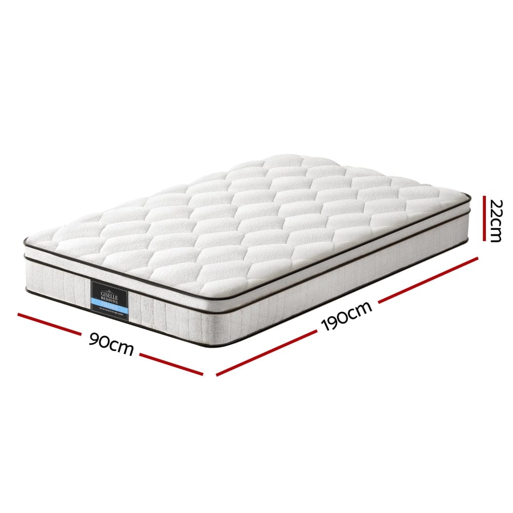 22cm Giselle Mattress Single Size - SportZone.co.nz