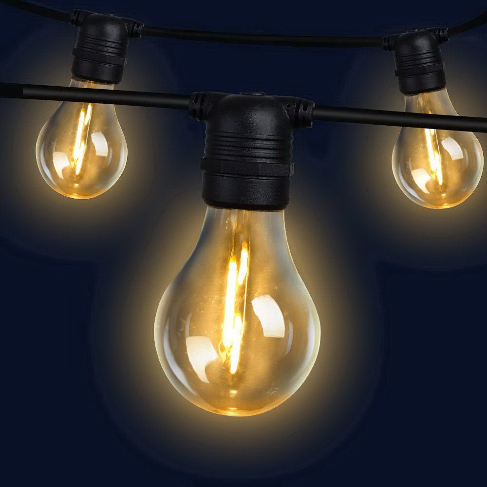 23m LED Festoon String Lights Outdoor Christmas Decorations Wedding Garden Party - SportZone.co.nz