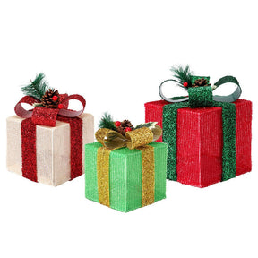 3 PCS Christmas Lights 60 LED Fairy Light Gift Box Jingle Jollys - SportZone.co.nz