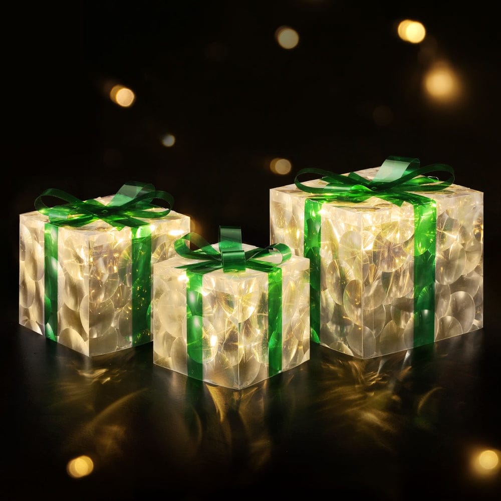 3 PCS Christmas Lights 70 LED Fairy Light Gift Box Jingle Jollys - SportZone.co.nz