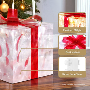3 PCS Christmas Lights 70 LED Fairy Light Gift Box Jingle Jollys - SportZone.co.nz