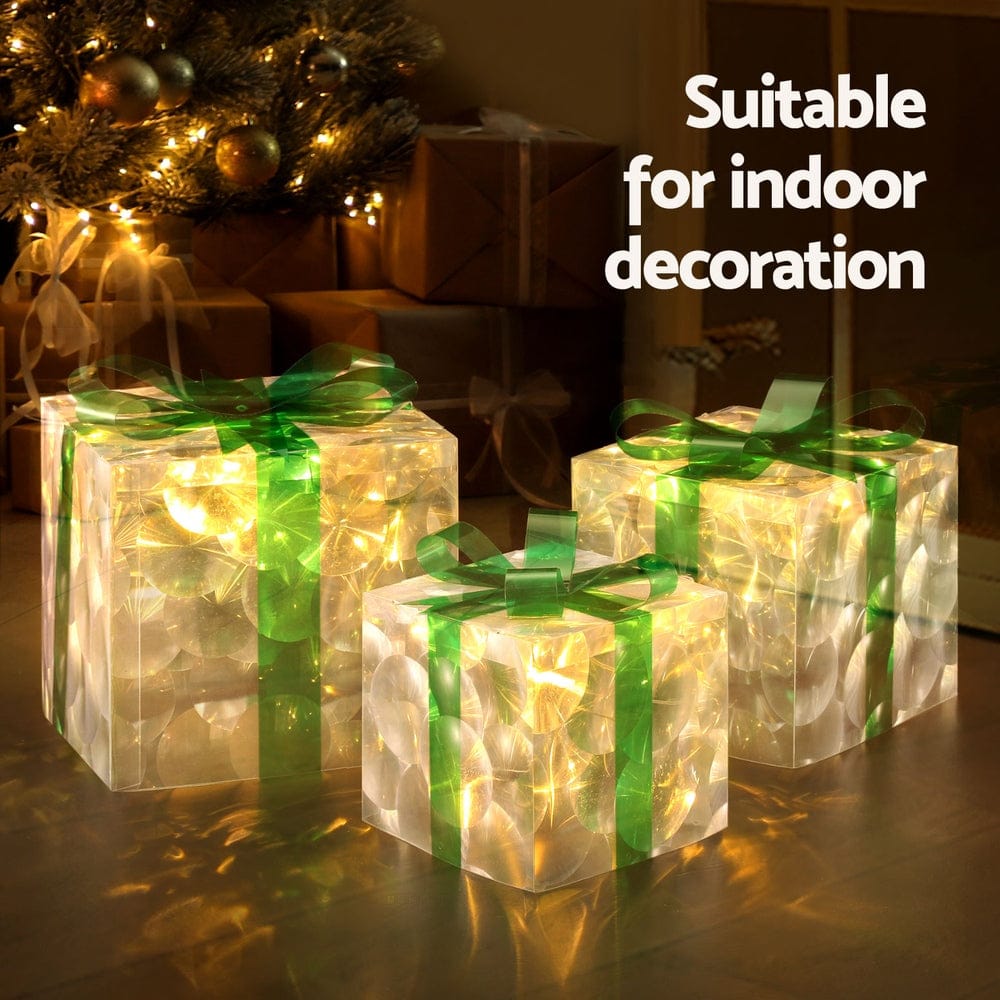 3 PCS Christmas Lights 70 LED Fairy Light Gift Box Jingle Jollys - SportZone.co.nz