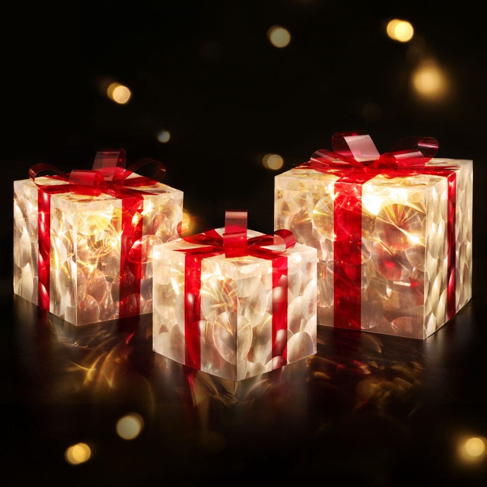 3 PCS Christmas Lights 70 LED Fairy Light Gift Box Jingle Jollys - SportZone.co.nz
