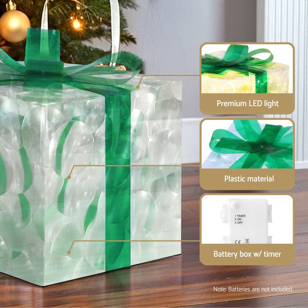 3 PCS Christmas Lights 70 LED Fairy Light Gift Box Jingle Jollys - SportZone.co.nz