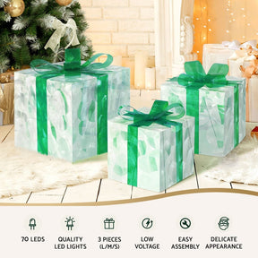 3 PCS Christmas Lights 70 LED Fairy Light Gift Box Jingle Jollys - SportZone.co.nz