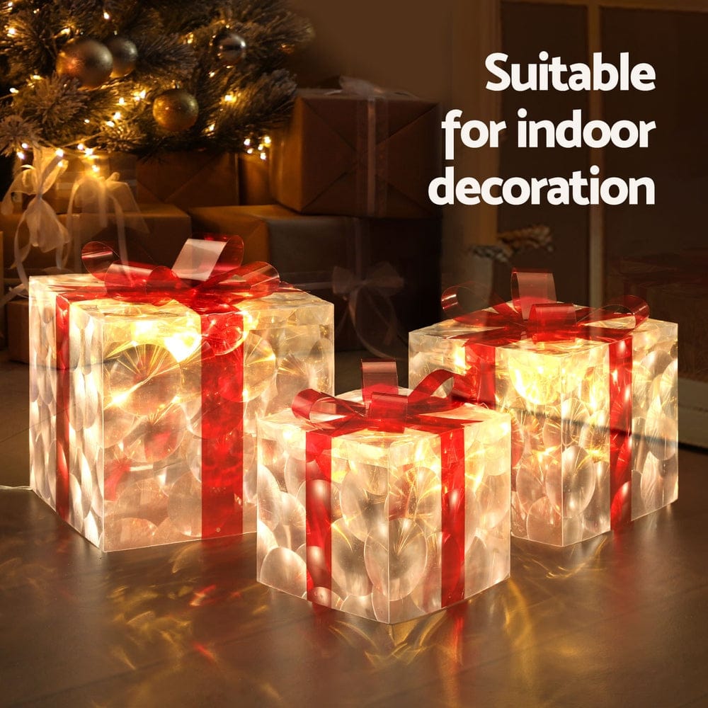 3 PCS Christmas Lights 70 LED Fairy Light Gift Box Jingle Jollys - SportZone.co.nz