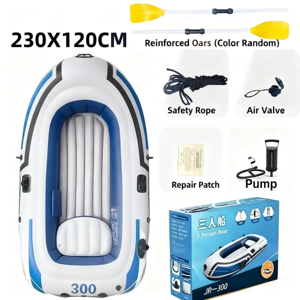 Litte Boat Raft Inflatable 3 Person Inflatable PVC Raft - Perfect Canoe for Lakes