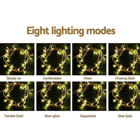 3X6M Christmas Lights Curtain Light Warm White 600 LED Jingle Jollys - SportZone.co.nz