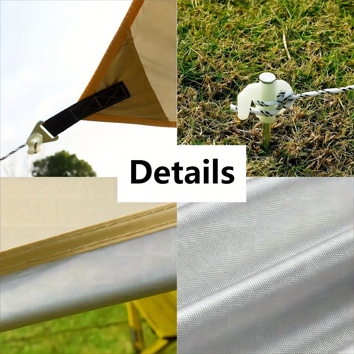 438*292 cm Naturehike Cloud Up Hexagon Backpacking Tent Tarp - Waterproof, UV Protection, Sunshade Canopy Shelter for Camping, Hiking, Picnic - SportZone.co.nz