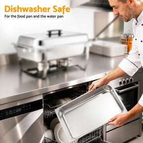 5-Star Chef Chafing Dish 9L 1-Pan Buffet Warmer Food Warmer Catering Server - SportZone.co.nz