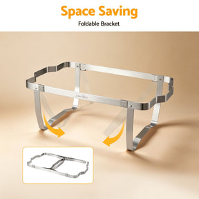 5-Star Chef Chafing Dish 9L 1-Pan Buffet Warmer Food Warmer Catering Server - SportZone.co.nz