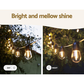 50m Festoon Lights Christmas Fairy String Lights Outdoor Party Garden Decor - SportZone.co.nz