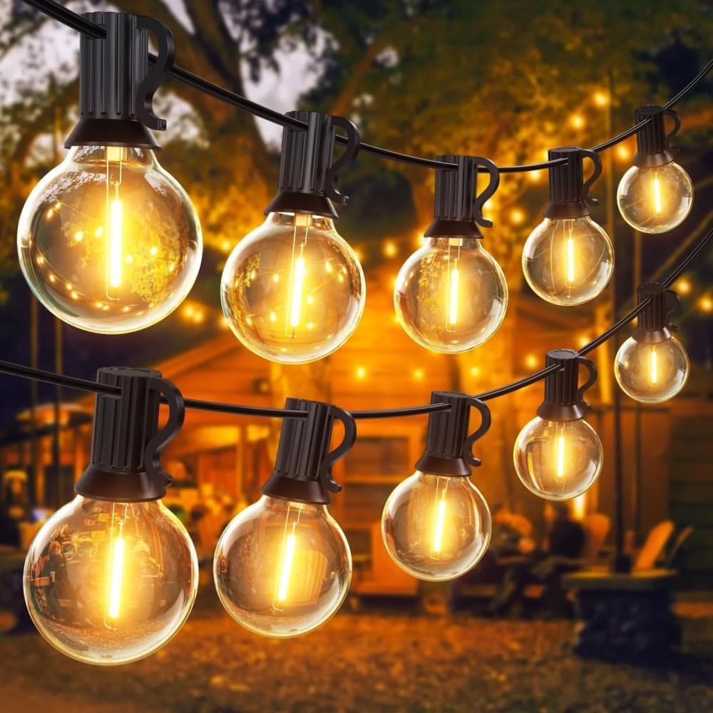 52 LED String Lights Waterproof G40 for Outdoor, 30m - SportZone.co.nz