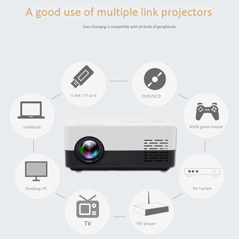 J15 1080P HD Mini LED Projector: Elevate your entertainment with crisp visuals and immersive sound